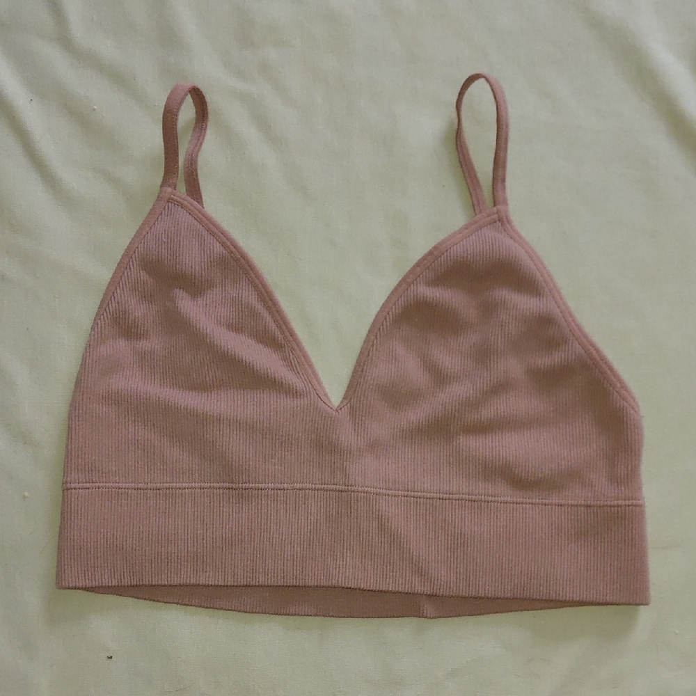 Abercrombie & Fitch Blush Ribbed Bandeau Medium
